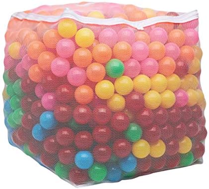 Amazon Basics BPA Free Crush-Proof Plastic Ball, Pit Balls with Storage Bag, for Toddlers Kids 12+ Months Play, Pack of 1000 Balls, 6 Bright Colors