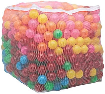 Amazon Basics BPA Free Crush-Proof Plastic Ball, Pit Balls with Storage Bag, for Toddlers Kids 12+ Months Play, Pack of 1000 Balls, 6 Bright Colors