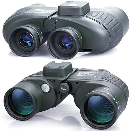 USCAMEL 10X50 Marine Binoculars for Adults with Rangefinder Compass, Waterproof Marine Binoculars for Sailing Boating Fishing