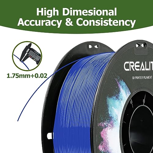 Official CREALITY PETG 3D Printer Filament 1.75mm 1KG (2.2lbs), High Precision Strong Toughness, Odorless Better Flow Moistureproof 3D Printing Ender Filament (Blue)