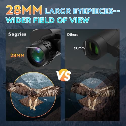 20x60 Binoculars for Adults High Powered, Waterproof & Fog Proof Compact Binoculars for Bird Watching with Low Light Vision, Hunting,Travel,Includes Carrying Bag
