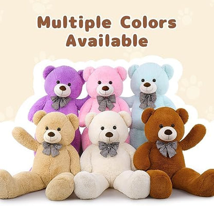 MaoGoLan Big Teddy Bear 55 inches Giant Bear Stuffed Animals Large Plushies Life Size Teddy for Children Adults