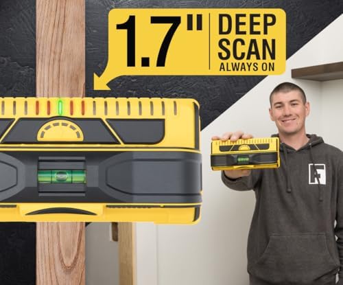 Franklin Sensors ProSensor M210 Stud Finder with 13-Sensors, Wood & Metal Stud Detector/Wall Scanner, Live Wire Detection