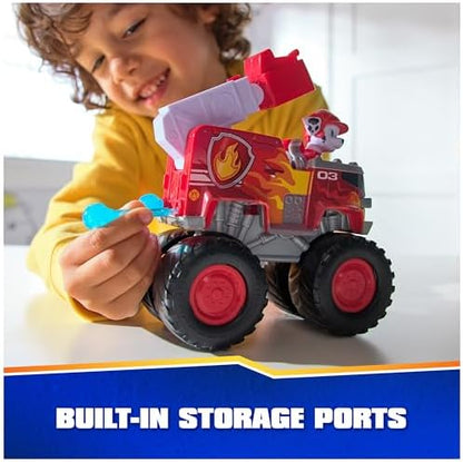 Paw Patrol: Rescue Wheels Marshall’s Firetruck, Toy Truck with Projectile Launcher and Collectible Action Figure, Kids Toys for Boys & Girls Ages 3+