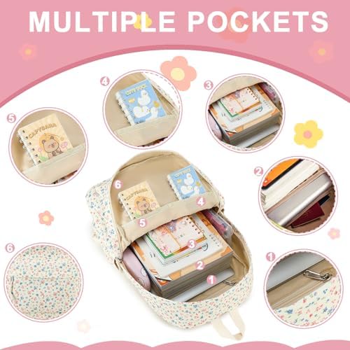 School Backpack for Teen Girls Bookbags Elementary High School Corduroy Laptop Bags Women Travel Daypacks