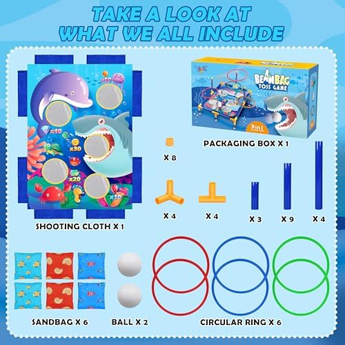 Animal Bean Bag Toss Game Toy Outdoor Toss Game, Family Party Party Supplies for Kids, Gift for Boys Birthday or Christmas for Toddlers Ages 3 4 5 6 Year Old