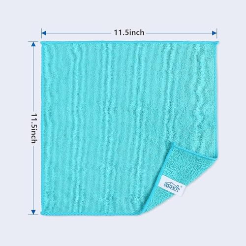 HOMEXCEL Microfiber Cleaning Cloth,150 Pack Cleaning Rags, Cleaning Towels with 4 Color Assorted,11.5"X11.5" Shop Towels (Green/Blue/Yellow/Pink)