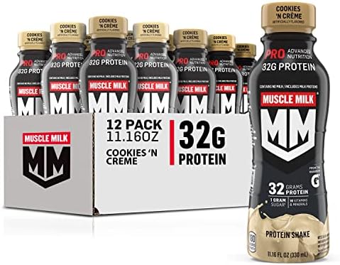 Muscle Milk Pro Series Shake, Cookies 'n Creme, 11.16 Fl Oz Bottles (Pack of 12)