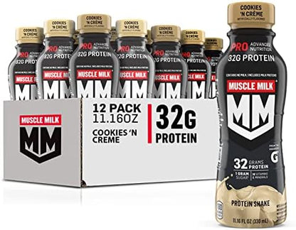 Muscle Milk Pro Series Shake, Cookies 'n Creme, 11.16 Fl Oz Bottles (Pack of 12)