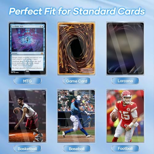 1000 Counts Card Sleeves, Matte Clear Card Sleeves Deck Card Protectors, Trading Card Sleeve Fit for MTG, Baseball, Sports, Game Cards (Matte Clear)