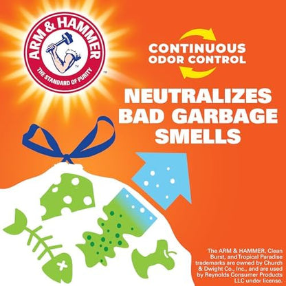 Hefty Ultra Strong 13 Gallon Trash Bags, Tall Kitchen Trash Bags 13 Gallon Size, Drawstring Closure, Continuous Odor Control, White, Lavender and Sweet Vanilla Scent, 110 Bags