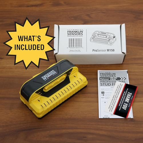 Franklin Sensors ProSensor M150/X990 Stud Finder with Live Wire Detection and 9-Sensors, Wood & Metal Stud Detector/Wall Scanner, Made in The USA