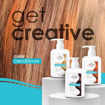 Keracolor Color + Clenditioner 3-in-1 Color-Depositing Conditioner, Gently Cleanses & Conditions, Semi-Permanent Hair Color, 23 Shades, 12 Fl Oz