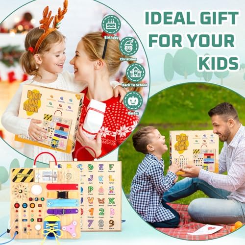 23 in 1 Busy Board Montessori Toys for Toddler and 1-3 Year Old Boys and Girls