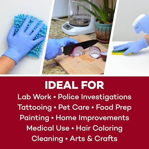 Dealmed Medical Exam Gloves – 200 Count Small Nitrile Gloves, Disposable Non-Irritating Latex Free, Multi-Purpose Use for a First Aid Kit and Medical Facilities