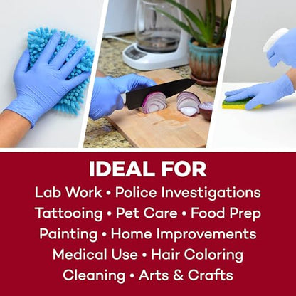 Dealmed Medical Exam Gloves – 200 Count Small Nitrile Gloves, Disposable Non-Irritating Latex Free, Multi-Purpose Use for a First Aid Kit and Medical Facilities