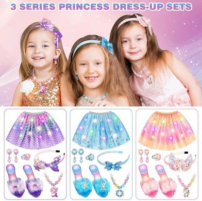 Princess Dress Up Toys & Jewelry Boutique,Girl Role Play Gifts,Kids Toys for 3-6 Years Girl Toddler B-Day Party Favors