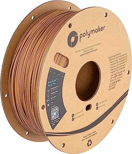 Polymaker PLA PRO Filament 1.75mm Army Beige, Powerful PLA 3D Printer Filament 1kg - PolyLite 1.75 PLA Filament PRO Tough & High Rigidity 3D Printing Filament Army Beige