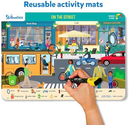 Skillmatics Search and Find Megapack Educational Game - Reusable Preschool Learning Activities, Perfect for Toddlers & Kids Who Love Toys, Art & Crafts, Builds Vocabulary, Gifts for Ages 3, 4, 5, 6