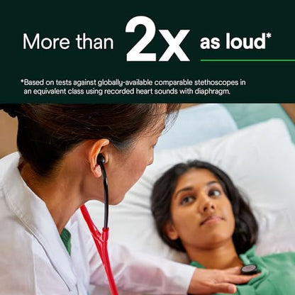 3M™ Littmann® Cardiology IV™ Diagnostic Stethoscope, Limited Edition Featuring Red Logo Diaphragm, Engraved Heart on Stainless Steel High Polish Smoke Chestpiece, 27" Red Tube, Black Stem, 6182