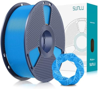 SUNLU 3D Printer Filament PLA Plus 1.75mm, SUNLU Neatly Wound PLA Filament 1.75mm PRO, PLA+ Filament for Most FDM 3D Printer, Dimensional Accuracy +/- 0.02 mm, 1 kg Spool(2.2lbs), Cyan