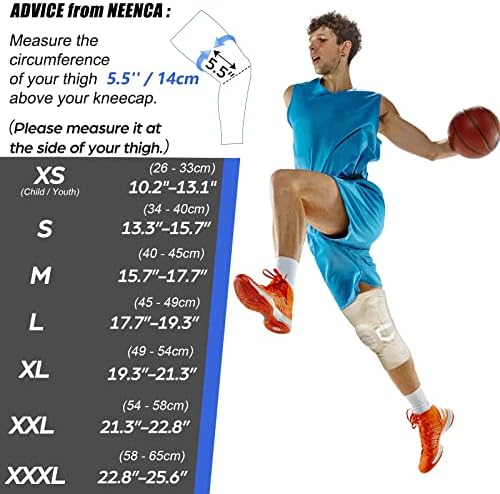 NEENCA Professional Knee Brace for Pain Relief, Medical Knee Compression Sleeve, Knee Support with Horizontal Knit Tech for Meniscus Tear, ACL, Arthritis, Joint Pain, Runner, Workout- FSA/HSA APPROVED