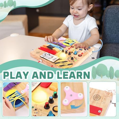 23 in 1 Busy Board Montessori Toys for Toddler and 1-3 Year Old Boys and Girls