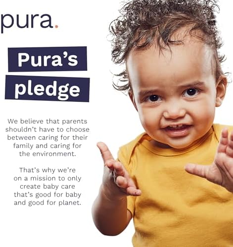 Pura Size 5 Eco-Friendly Diapers (24-35 lbs) Totally Chlorine Free (TCF), Hypoallergenic, Soft Organic Cotton, Sustainable, up to 12 Hours Leak Protection, Allergy UK, 6 Packs of 20 (120 Diapers)
