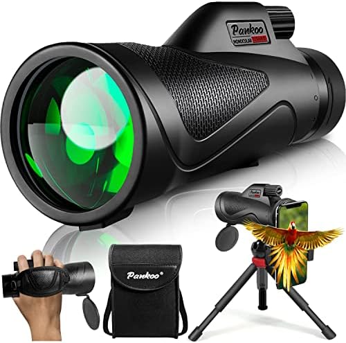 12x60 Monocular Telescope High Powered with Smartphone Adapter Tripod and Portable Bag, Larger Vision Monoculars for Adults with BAK4 Prism & FMC Lens, Suitable for Bird Watching Hiking Travel