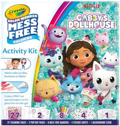 Crayola Color Wonder Gabby's Dollhouse Activity Kit, Mess Free Coloring Set for Toddlers, Travel Activities, Toddler Toys, Gifts for Girls & Boys