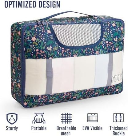 Veken 10 Set Packing Cubes for Travel Essential, Suitcase Organizer Bags in 4 Sizes, Carry-On Luggage Accessories with Large Laundry & Hanging Toiletry Bag, Must-Have for Airplane, Road Trip & Camping