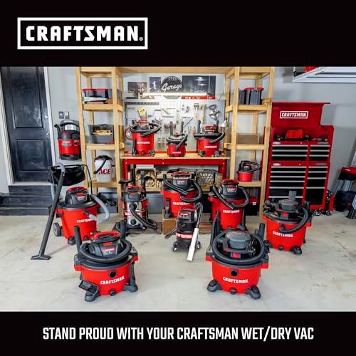 CRAFTSMAN CMXEVBE17250 2.5 Gallon 2.5 Peak HP Wet Dry Vac, Portable Shop Vacuum Wet and Dry with Filter Bag, Hose and Attachments for Cleaning in The Home