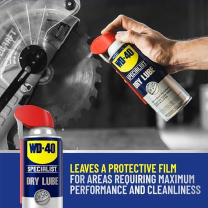 WD-40 Specialist Dry Lube with Smart Straw, Lubricant for Corrosion Protection on Table Saws, Drills and Lathes, Industrial Strength Friction-Reducing Formula, 10 Oz., 6-pack case