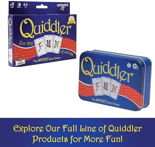 Quiddler Card Games - Collector's Tin, Fun Family Games for Kids & Adults, Multi-Player, Ages 8+