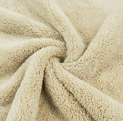 Kyapoo Baby Washcloths 12 Pack 12x12 Inches Microfiber Coral Fleece Extra Absorbent and Soft for Newborns, Infants and Toddlers-Brown