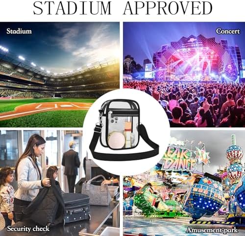 USPECLARE Clear Purse Stadium Approved CrossBody Bag for Men and Women