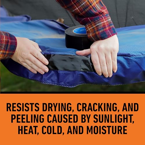Gorilla All Weather Duct Tape, Black, 1.88" x 25 yd (Pack of 2) - UV and Temperature Resistant Waterproof Tape for Outdoor Repairs