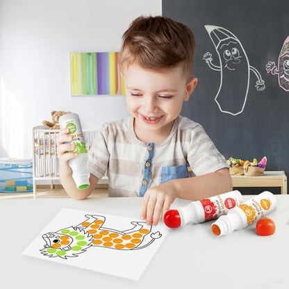 Dot Markers for Toddlers and Kids - 12 Colors Washable Bingo Daubers, Dot Art, Toddler Art and Crafts - Includes Free Activity Book
