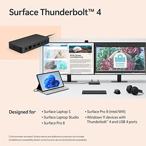 Microsoft Surface Thunderbolt 4 Dock - High-Speed Docking Station with Dual 4K Monitor Support
