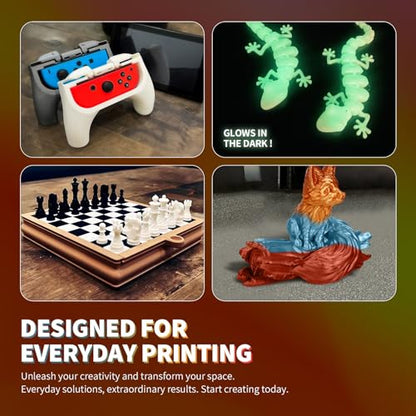 OVERTURE Rainbow PLA Filament 1.75mm, Neatly Wound 3D Printer Filament 1kg Spool (2.2lbs), Dimensional Accuracy +/- 0.02 mm, Fit Most FDM 3D Printers (Radiant Rainbow)