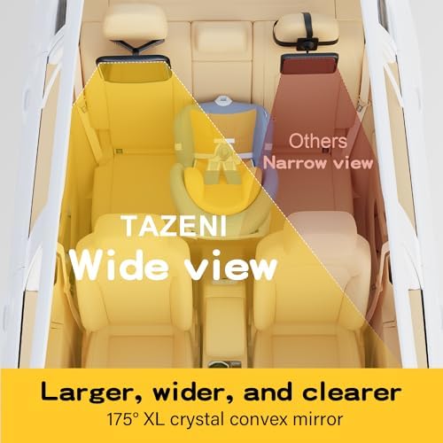 Baby Car Mirror for Baby Hook Clip Design Never Shake Baby Mirror for Car Seat Mirror Rear Facing Newborn Essentials Easy Install Back Seat Mirrors for Car Clear View ShatterProof Crash Tested