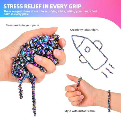 1000pcs Magnet Balls Fidget Toys for Adults & Teens,Weak Magnetic Balls Ferrite Putty Colorful，Stress Relief Sensory Toys for Autism ADHD Anxiety,Desk Fidgets Toys for Office/Adults Gifts