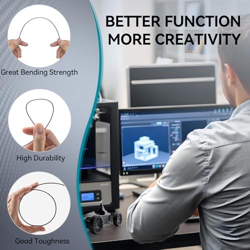 SUNLU Carbon Fiber Filament, PETG-CF 3D Printer Filament 1.75mm, Excellent Mechanical Properties, High Impact Strength, Heat-Resistant, Fit Most FDM Printers, PETG CF 1KG Spool. (Matte Black)