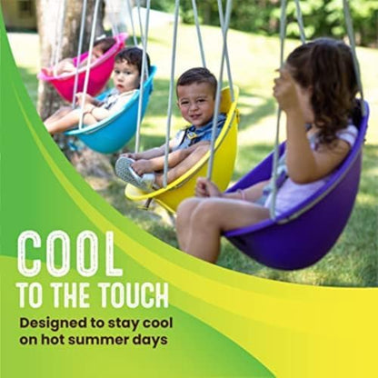 Swurfer Coconut Toddler Swing – Comfy Baby Swing Outdoor, 3- Point Adjustable Safety Harness, Secure, Safe Quick Click Locking System, Blister-Free Rope, Easy Installation, Ages 6-36 Months