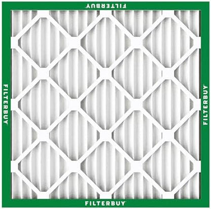 Filterbuy 20x20x1 Air Filter MERV 8 Dust Defense (6-Pack), Pleated HVAC AC Furnace Air Filters Replacement (Actual Size: 19.50 x 19.50 x 0.75 Inches)