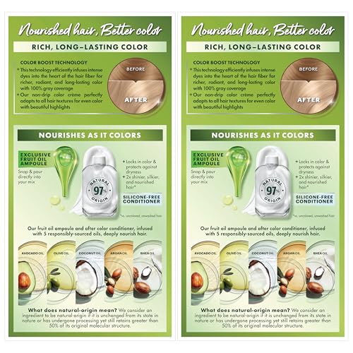 Garnier Hair Color Nutrisse Nourishing Creme, 111 Extra-Light Ash Blonde (White Chocolate) Permanent Hair Dye, 2 Count (Packaging May Vary)