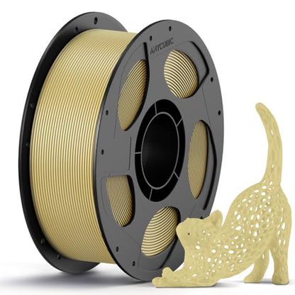 ANYCUBIC PLA 3D Printer Filament, 3D Printing PLA Filament 1.75mm Dimensional Accuracy +/- 0.02mm, 1KG Reusable Spool (2.2 lbs), Beige