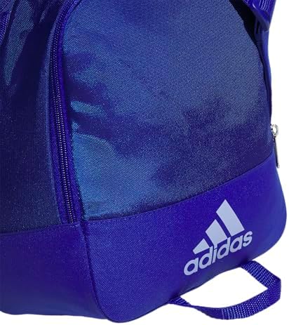 adidas Unisex Defender 4.0 Gym Duffel Bag for Men and Women, Semi Lucid Blue/Silver Metallic/Blue Spark, Small (38L)
