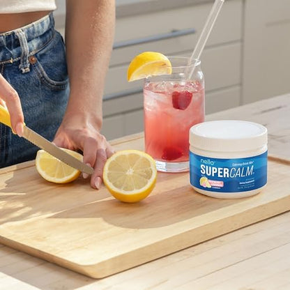 Supercalm Drink Mix - Ashwagandha KSM 66, Magnesium Glycinate, L-Theanine, Vitamin D3 - Ashwagandha Root Extract, Magnesium & L-Theanine Supplement - Focus & Support (30 Servings)