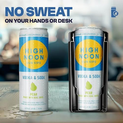 Frost Buddy Universal Can Cooler - Fits All - For Regular 12 & 16 oz or Slim-Size Bottles - Insulated Double-Walled Stainless Steel (MatteBlack)